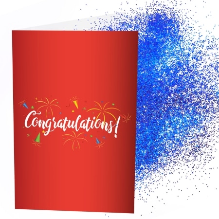 Glitter Bomb Card | Congratulation | Increase The Glitter | Add A Custom Message To The Inside & Outside | Add Stickers To The Inside & Outside | Anonymous Prank Website | Prank Mail | Ship Your Enemies Glitter