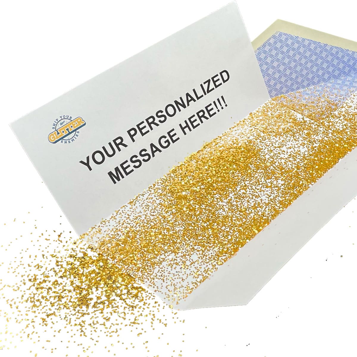 Glitter Bomb Letter | Increase The Glitter | Add A Custom Message To The Inside & Outside | Add Stickers To The Inside & Outside | Anonymous Prank Website | Prank Mail | Ship Your Enemies Glitter