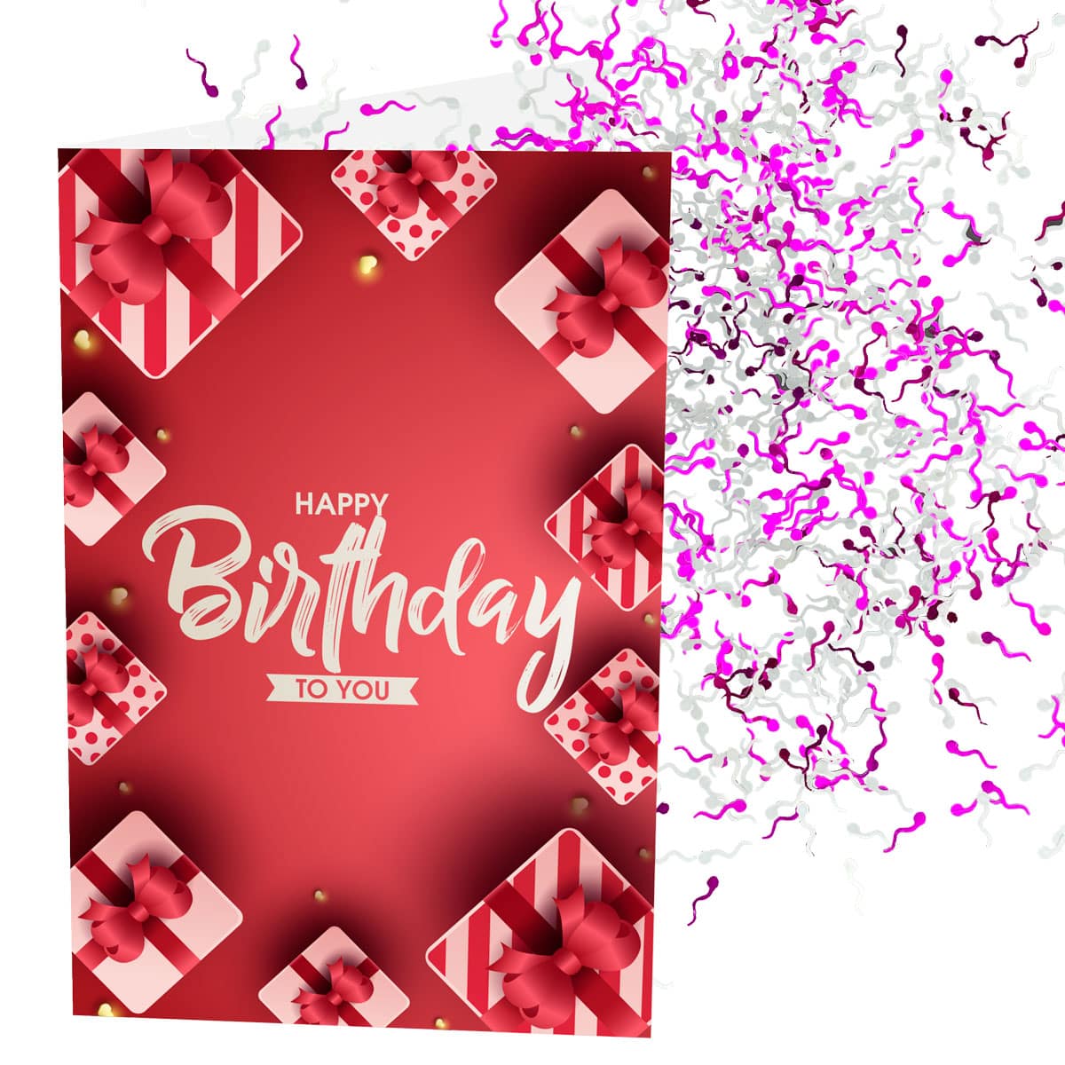 Jizz Bomb Card | Happy Birthday To You | Increase The Glitter | Add A Custom Message To The Inside & Outside | Add Stickers To The Inside & Outside | Anonymous Prank Website | Prank Mail | Ship Your Enemies Glitter